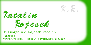 katalin rojcsek business card